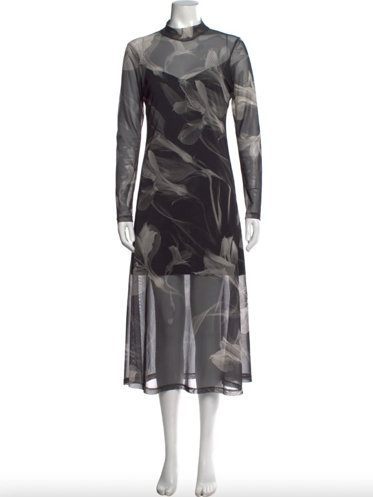 All Saints Mesh Midi Dress Nwt